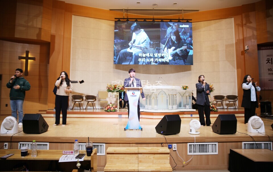 대전중앙노회, 기독신문 주필인 대구 대명교회 장창수 목사 초청,「청지기 세미나」모습