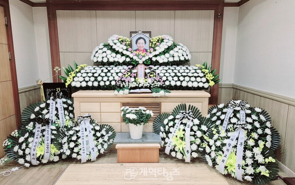 권택성 장로 모친 고 장종은 사모 장례식장 모습