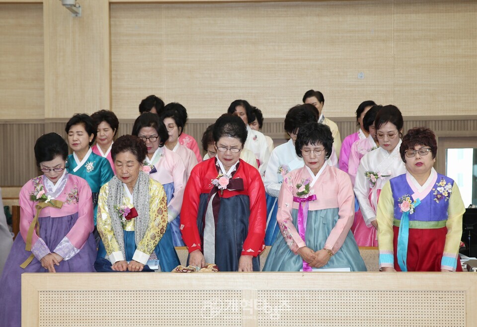 영광대교회,「교회 설립 120주년 감사 직분자 은퇴 및 임직식」모습