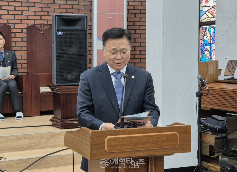 서북지역장로협의회, 서북장로 평화통일 기도회 모습