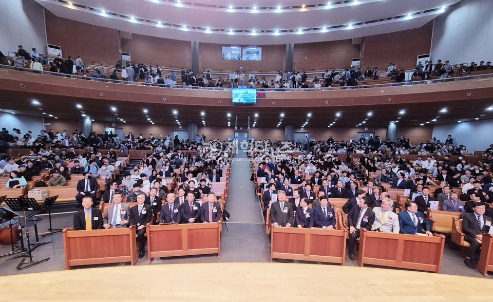 예장합동총회 복음전래 140주년 기념 예배 모습