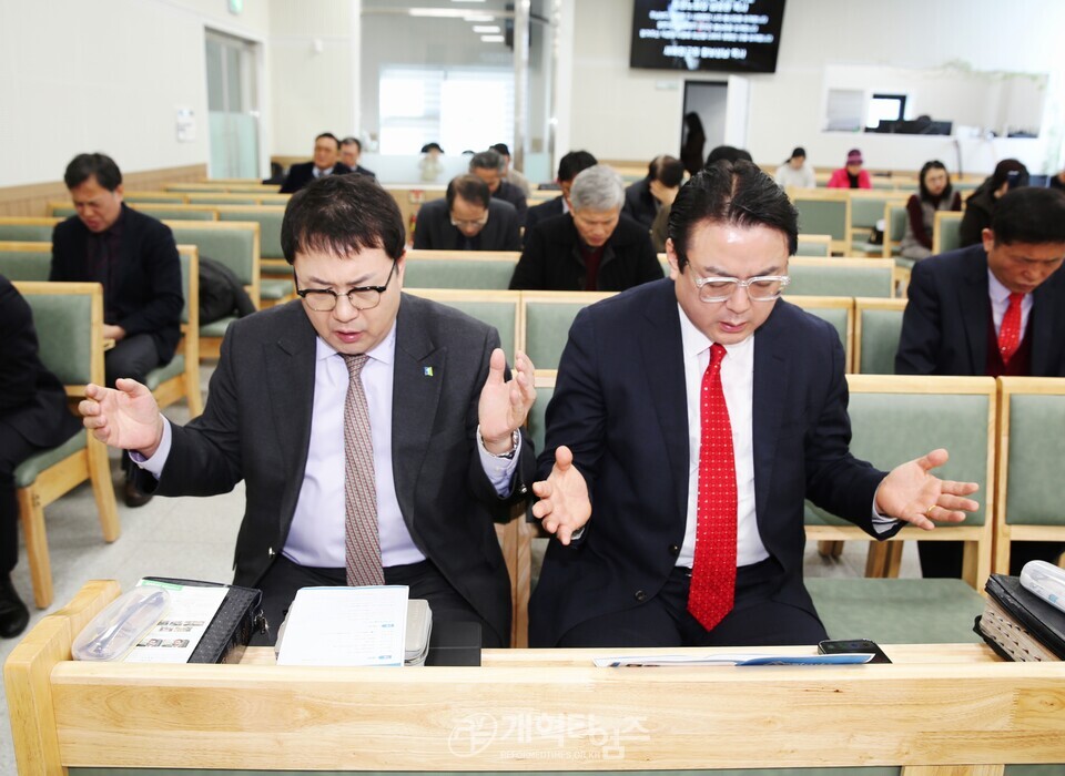 총회 기도와전도운동본부, 의산노회 신년하례회 및 기도회 모습