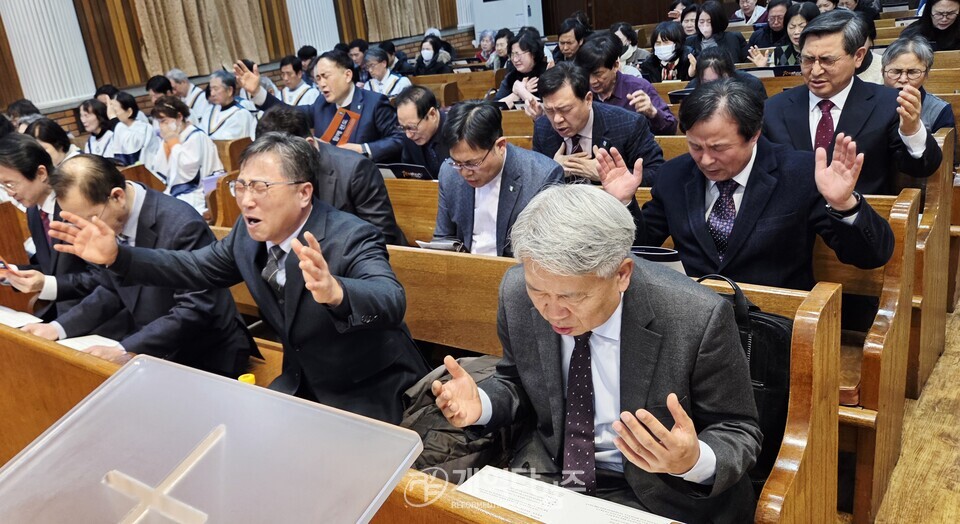 기도와 전도운동본부, 강원권역 연합기도회 모습(강릉제일교회)