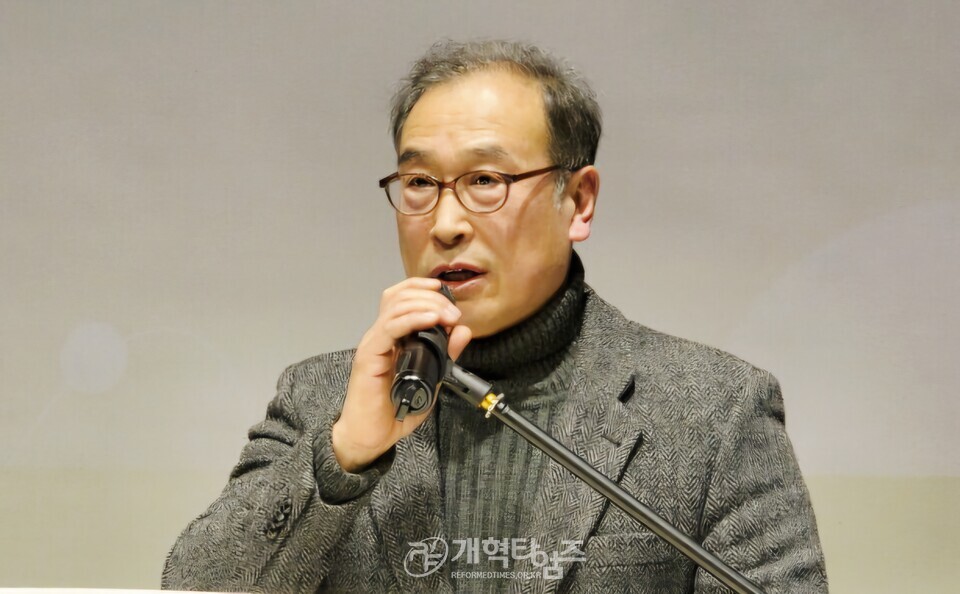 한국미술협회 정상화를 위한 비상대책위원회 결의대회 모습