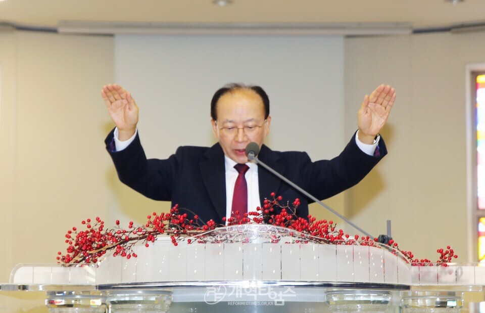 광신대, 총장 이ㆍ취임 감사예배 모습