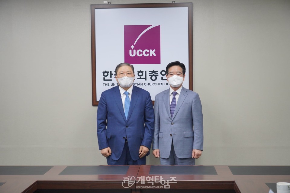 김창룡 경찰청장, 한교총 방문 모습