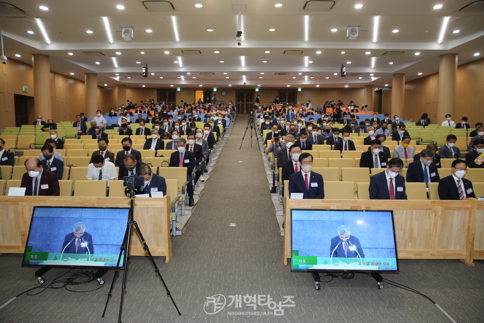 총회 선관위 주관 총회 임원 후보 출마자 정견발표 모습(서울서북)