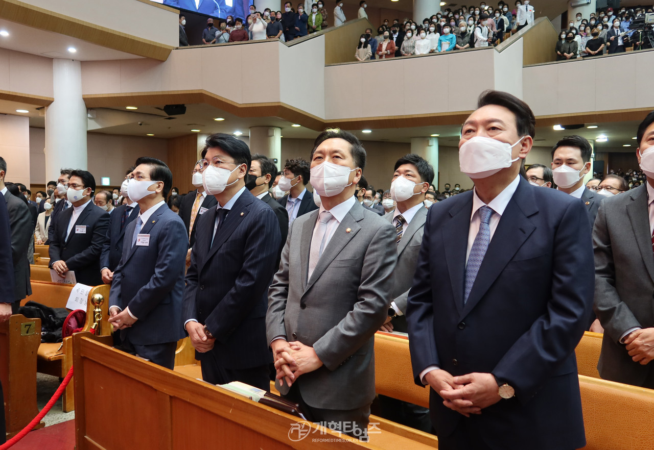 여의도순복음교회에서 열린 「2022 한국교회부활절연합예배」 모습