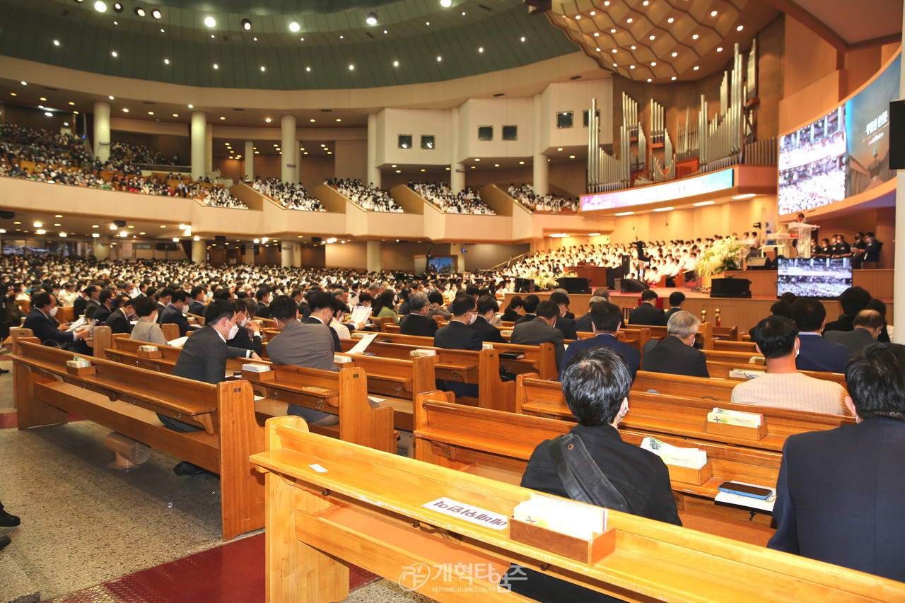 여의도순복음교회에서 열린 「2022 한국교회부활절연합예배」 모습