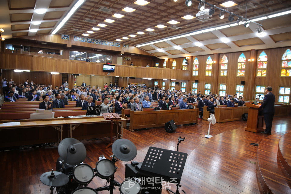 제108회 총회 총회 임원ㆍ총무 후보 정견발표회 모습