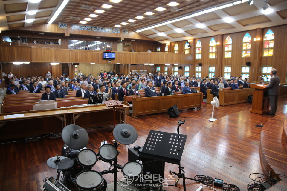 제108회 총회 총회 임원ㆍ총무 후보 정견발표회 모습