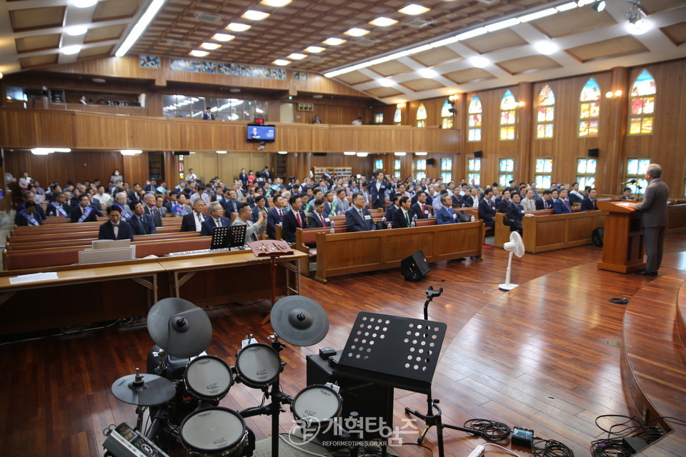 제108회 총회 총회 임원ㆍ총무 후보 정견발표회 모습