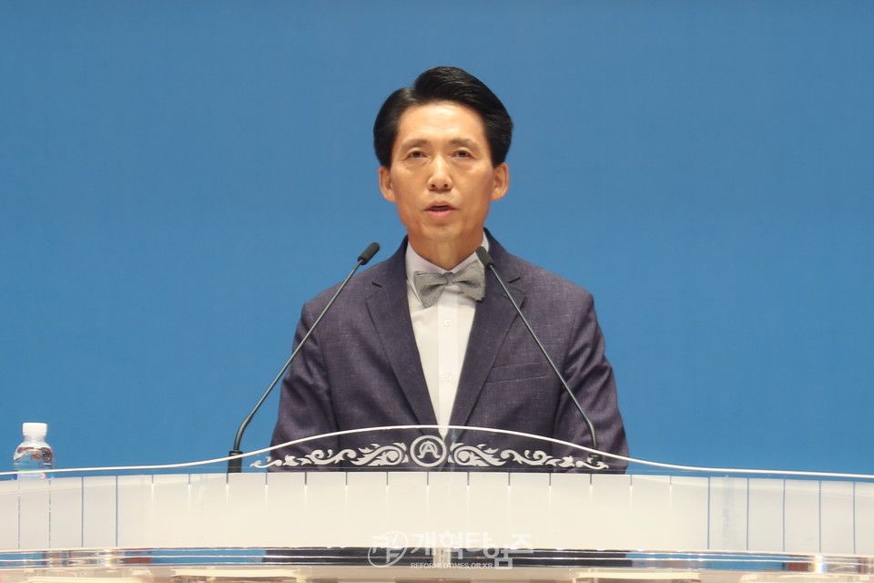 제108회 총회 총회 임원ㆍ총무 후보 정견발표회 모습