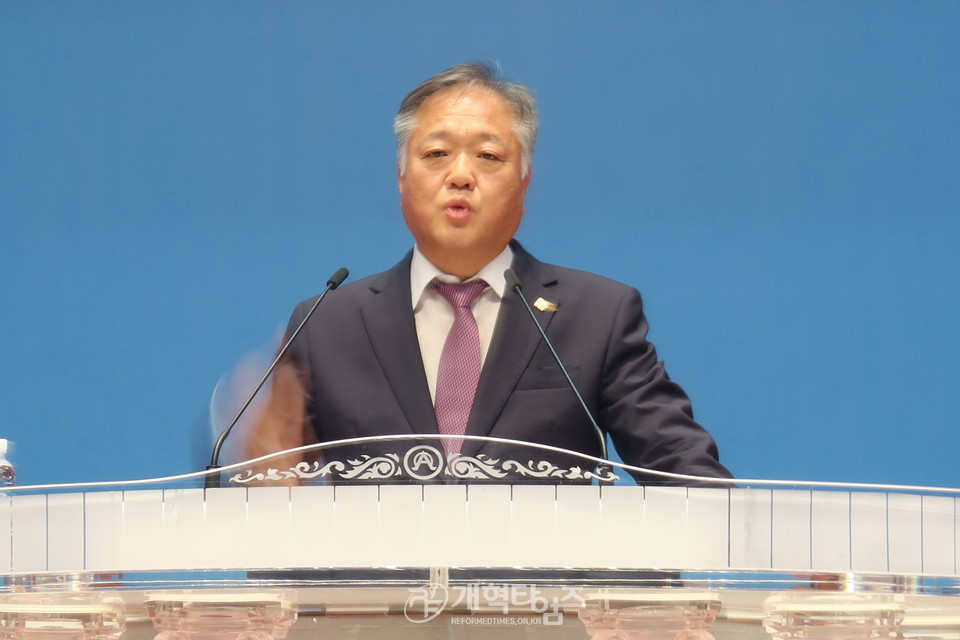 제108회 총회 총회 임원ㆍ총무 후보 정견발표회 모습