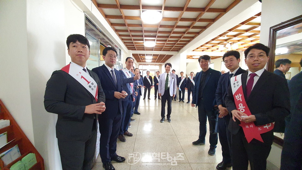 제108회 총회 총회 임원ㆍ총무 후보 정견발표회 모습