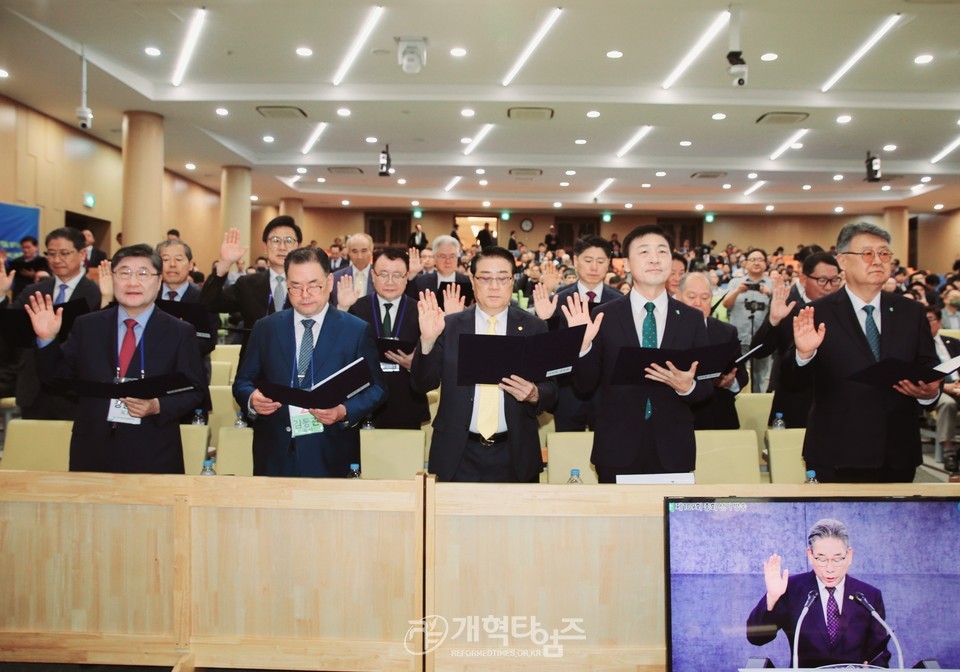 제109회 총회 임원 후보 정견발표회 및 공명선거 서약식 모습