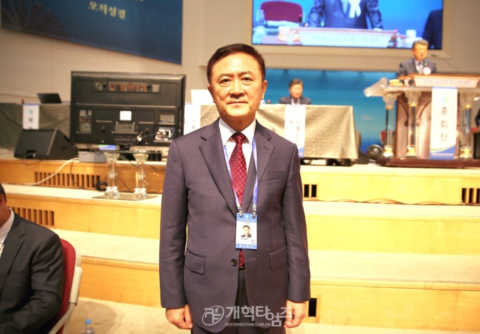 제109회 총회 정치부장 조승호 목사 모습